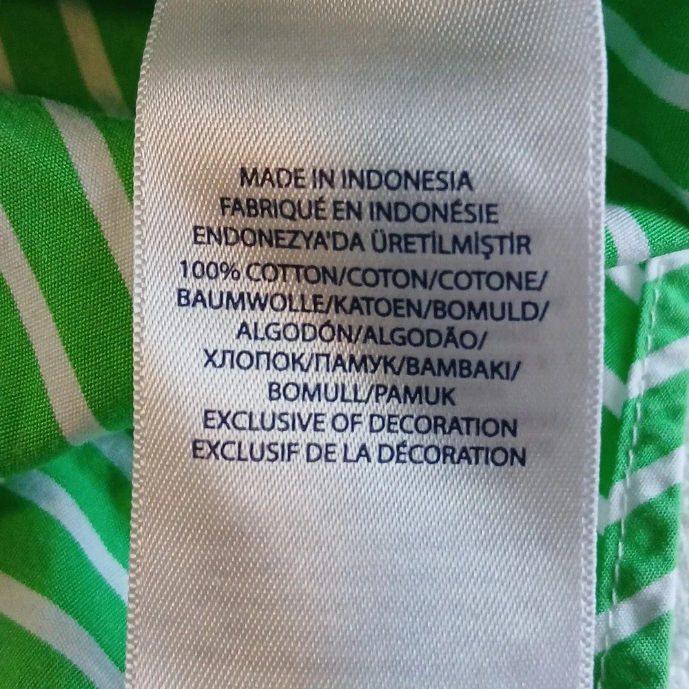 Ralph Lauren Green Striped Dress Shirt‎ Size Kids 5
